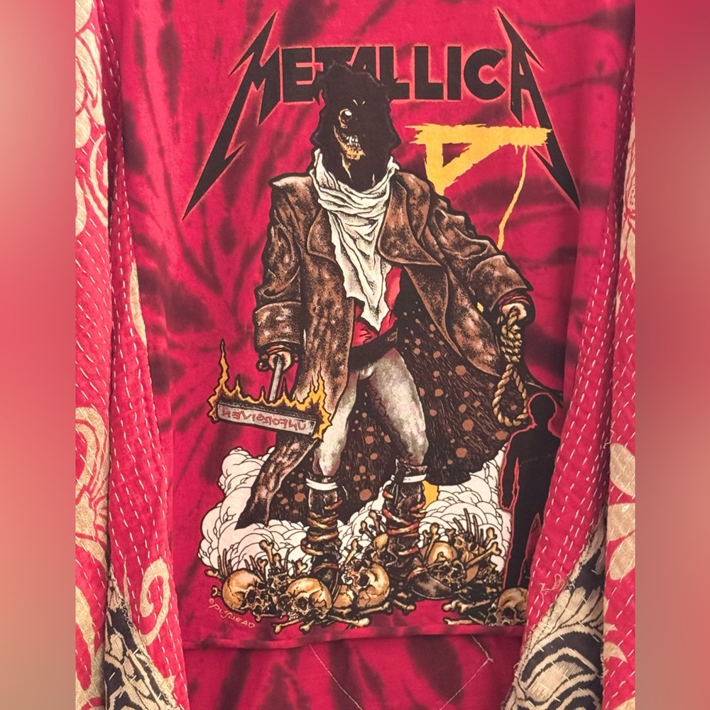 METALLICA Artisan Made Upcycled Clothing Size Inclusive Granny D Originals - Picture 2 of 7